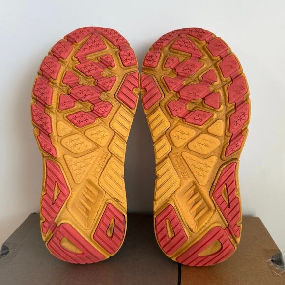 Hoka One One Arahi 6 Sunset Orange/White Women Running Sneakers- SZ 6.5 B - Picture 6 of 13